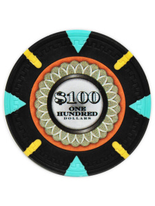 $100 Black - The Mint Clay Poker Chips