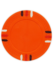 Orange - 12 Stripe Clay Poker Chips