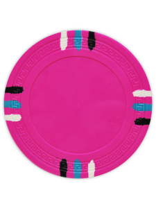 Pink - 12 Stripe Clay Poker Chips