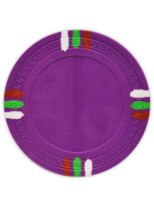 Purple - 12 Stripe Clay Poker Chips