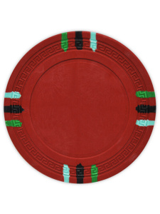 Red - 12 Stripe Clay Poker Chips