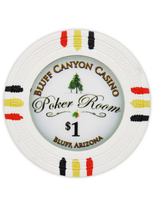 $1 White - Bluff Canyon Clay Poker Chips