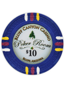 $10 Blue - Bluff Canyon Clay Poker Chips