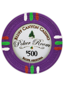 $500 Purple - Bluff Canyon Clay Poker Chips