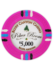 $5000 Pink - Bluff Canyon Clay Poker Chips