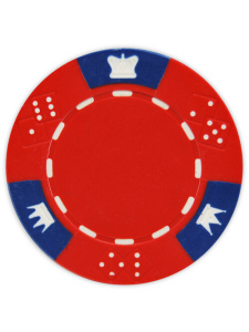 Red - Crown & Dice Clay Poker Chips