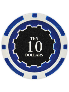 $10 Blue - Eclipse Clay Poker Chips