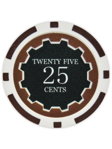 25¢ Brown - Eclipse Clay Poker Chips