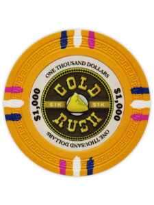 $1000 Yellow - Gold Rush Clay Poker Chips