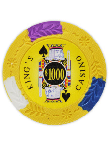 $1000 Yellow - King's Casino Clay Poker Chips