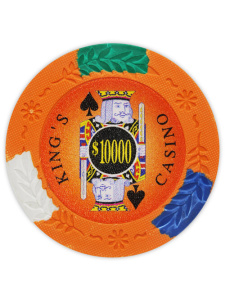$10000 Orange - King's Casino Clay Poker Chips