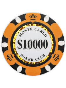 $10000 Orange - Monte Carlo Clay Poker Chips