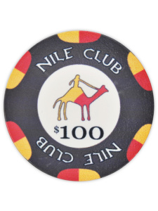 $100 Black - Nile Club Ceramic Poker Chips