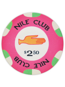 $2.50 Pink - Nile Club Ceramic Poker Chips