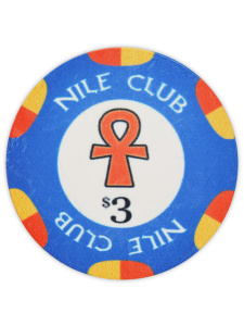 $3 Blue - Nile Club Ceramic Poker Chips