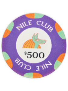 $500 Purple - Nile Club Ceramic Poker Chip