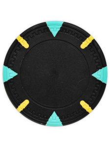 Black - Triangle & Stick Clay Poker Chips