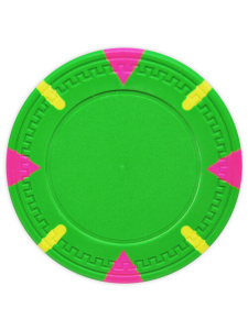 Green - Triangle & Stick Clay Poker Chips
