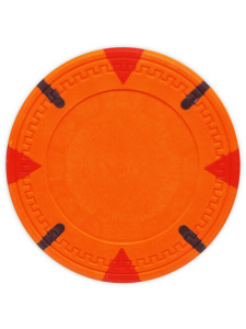 Orange - Triangle & Stick Clay Poker Chips