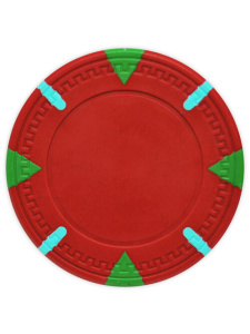 Red - Triangle & Stick Clay Poker Chips