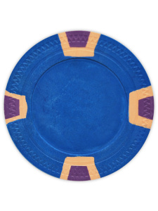 Blue - Double Trapezoid Clay Poker Chips