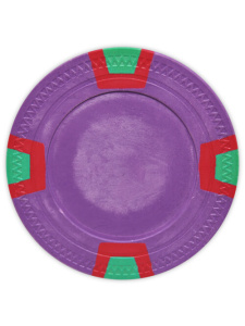 Purple - Double Trapezoid Clay Poker Chips