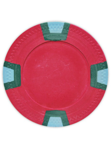 Red - Double Trapezoid Clay Poker Chips