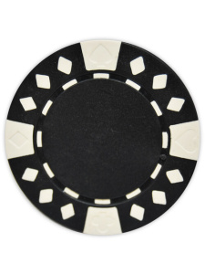Black - Diamond Suited Clay Poker Chips