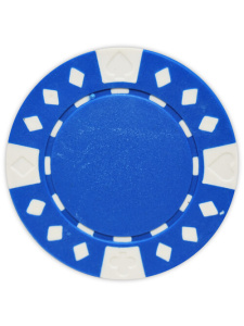 Blue - Diamond Suited Clay Poker Chips