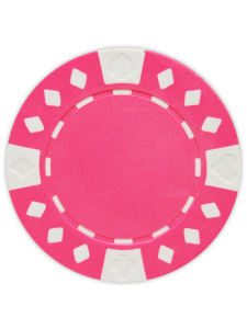 Pink - Diamond Suited Clay Poker Chips