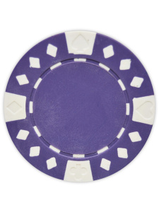 Purple - Diamond Suited Clay Poker Chips