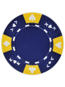 Blue - Ace King Suited Clay Poker Chips