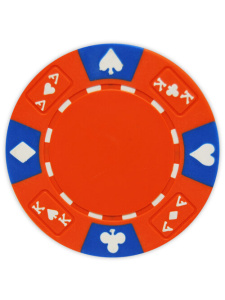 Red - Ace King Suited Clay Poker Chips