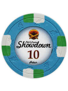 $10 Blue - Showdown Clay Poker Chips