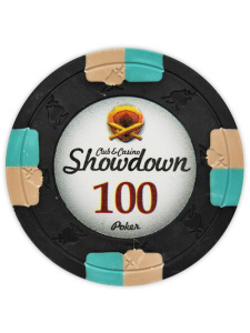 $100 Black - Showdown Clay Poker Chips