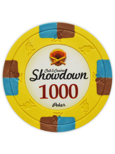 $1000 Yellow - Showdown Clay Poker Chips