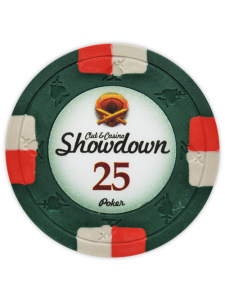 $25 Green - Showdown Clay Poker Chips