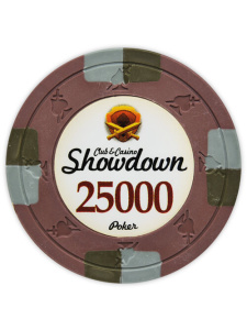 $25000 Brown - Showdown Clay Poker Chips