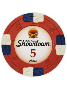 $5 Red - Showdown Clay Poker Chips