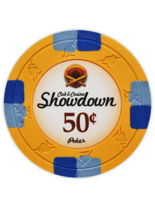 50¢ Orange - Showdown Clay Poker Chips