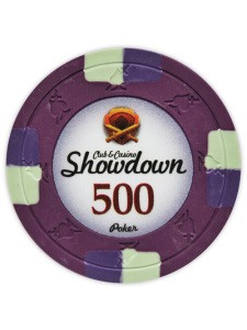 $500 Purple - Showdown Clay Poker Chips