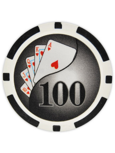 $100 Black - Yin Yang Clay Poker Chips