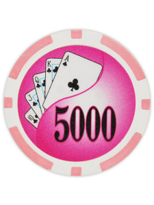 $5000 Pink - Yin Yang Clay Poker Chips
