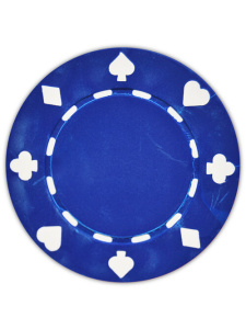 Blue - Suited Clay Poker Chips