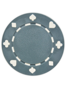 Gray - Suited Clay Poker Chips