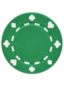 Green - Suited Clay Poker Chips