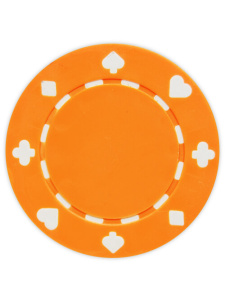 Orange - Suited Clay Poker Chips