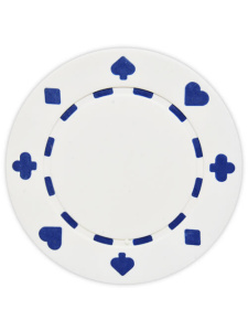 White - Suited Clay Poker Chips
