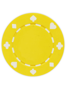 Yellow - Suited Clay Poker Chips