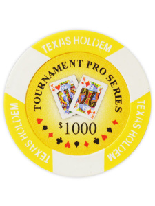 $1000 Yellow - Tournament Pro Clay Poker Chips